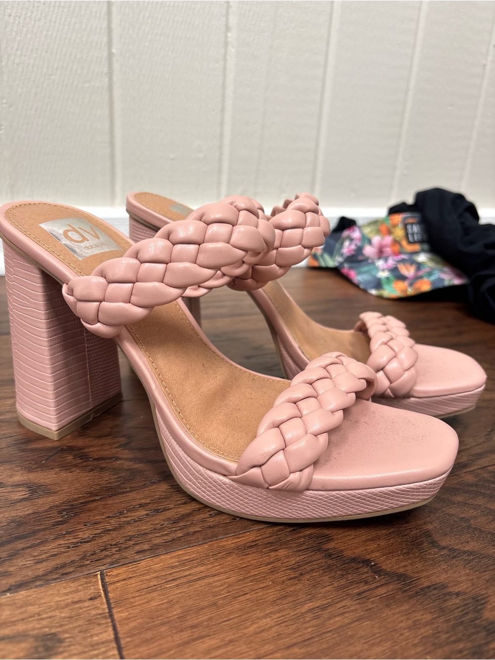 DV by Dolce Vita Blush Braided Block Heel Sandals